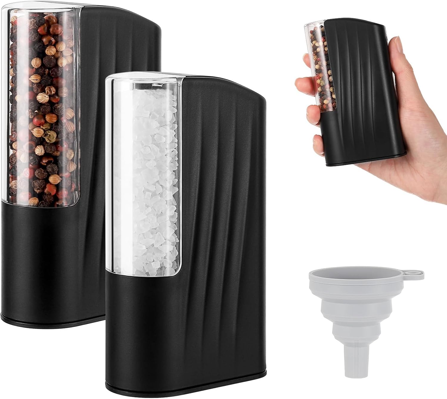 Ensemble de moulins à poivre et sel électriques de type C rechargeable Vendos85 - Mathon