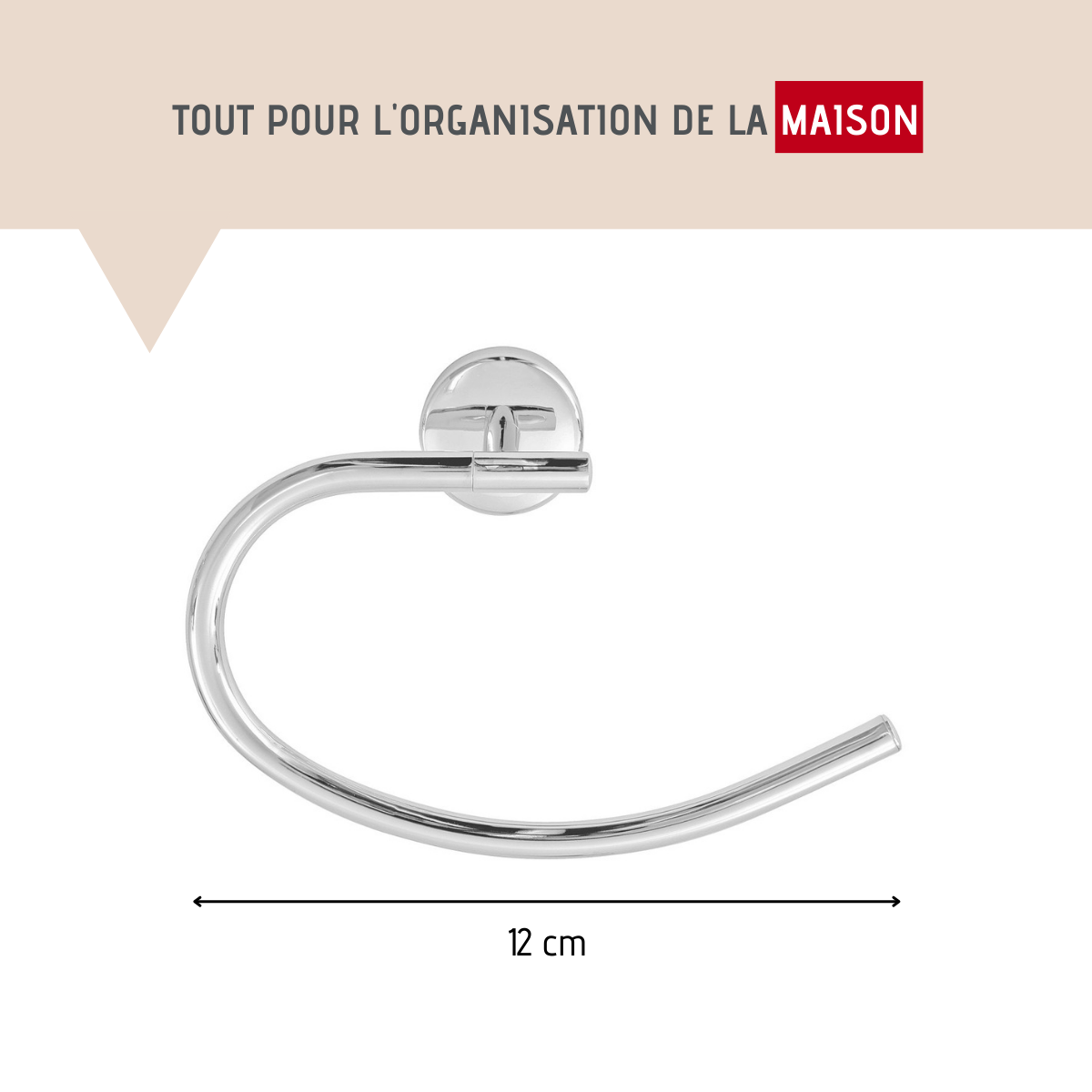 Porte serviette de salle de bain gris  Vision Fackelmann - Mathon - 3
