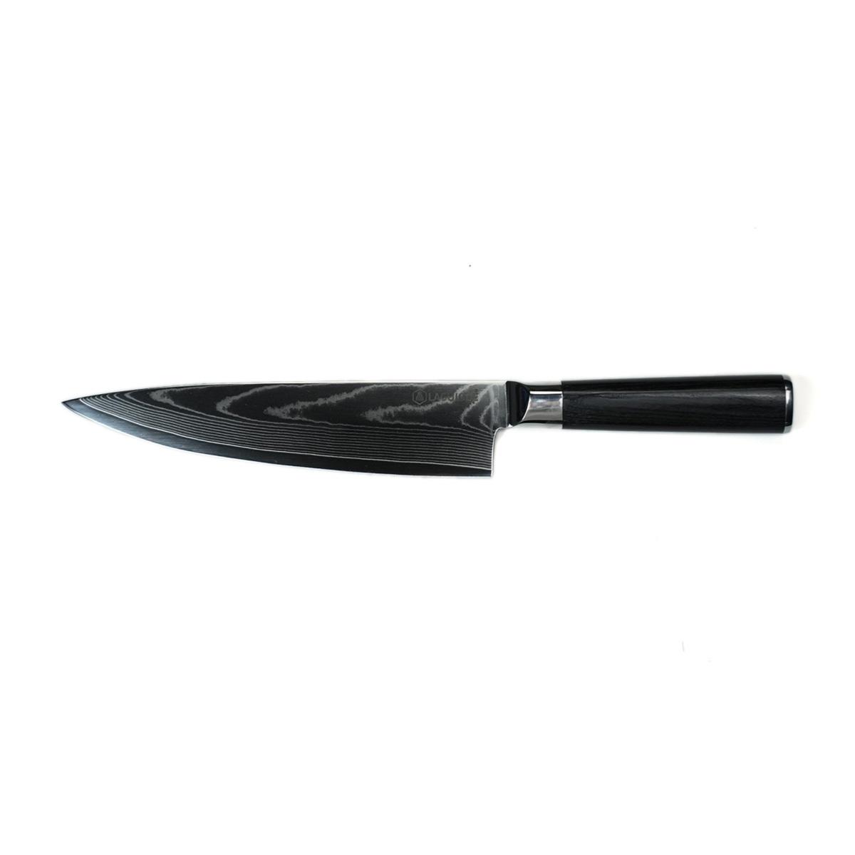 Couteau de chef noir damas 34cm avec étui - "Core" Laguiole Cuisson - Mathon - 1