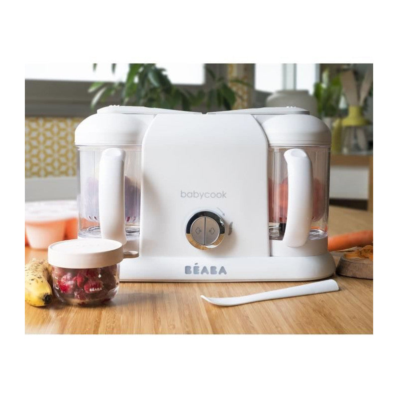 Beaba, Babycook Duo, Robot Bebe 4 En 1, Cuiseur, Mixeur, Contenance Xxl 2200 Ml - Blanc Beaba - Mathon - 5