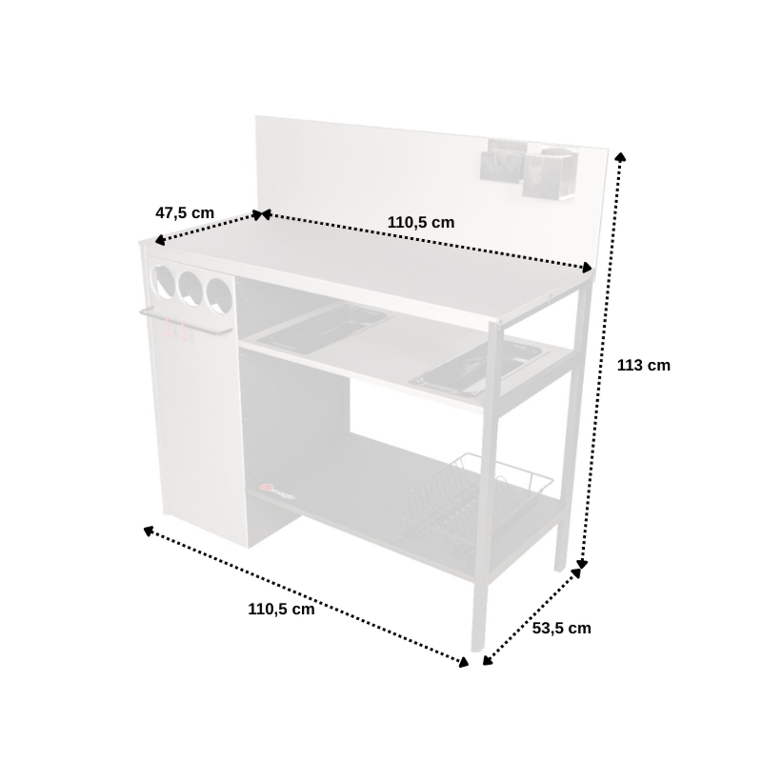 Desserte WALLIS pour plancha Somagic - Mathon - 10