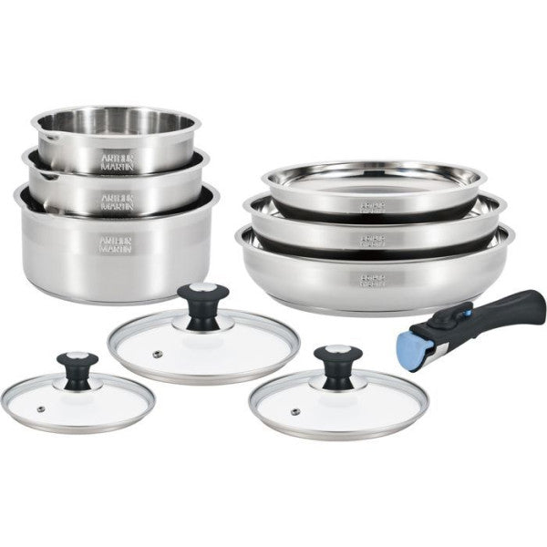 Batterie De Cuisine - Induction - Arthur Martin - Am0006 - Acier Inoxy Arthur Martin - Mathon - 1