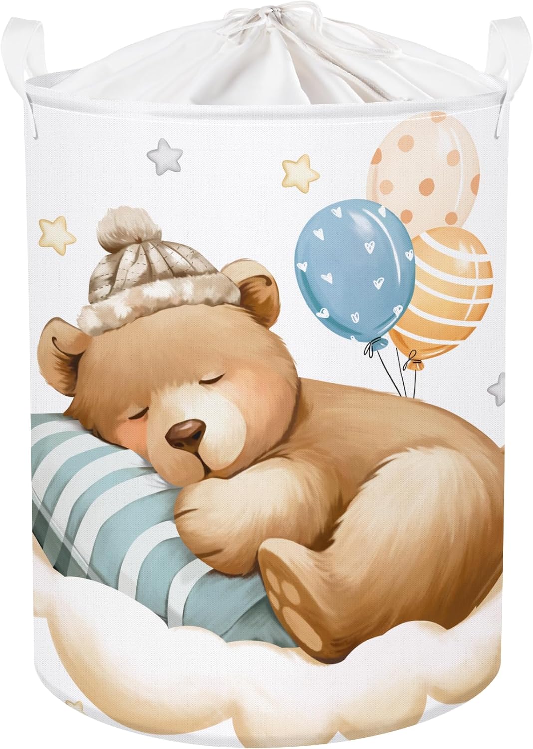 Panier à linge pliable motif ours 63 L Vendos85 - Mathon