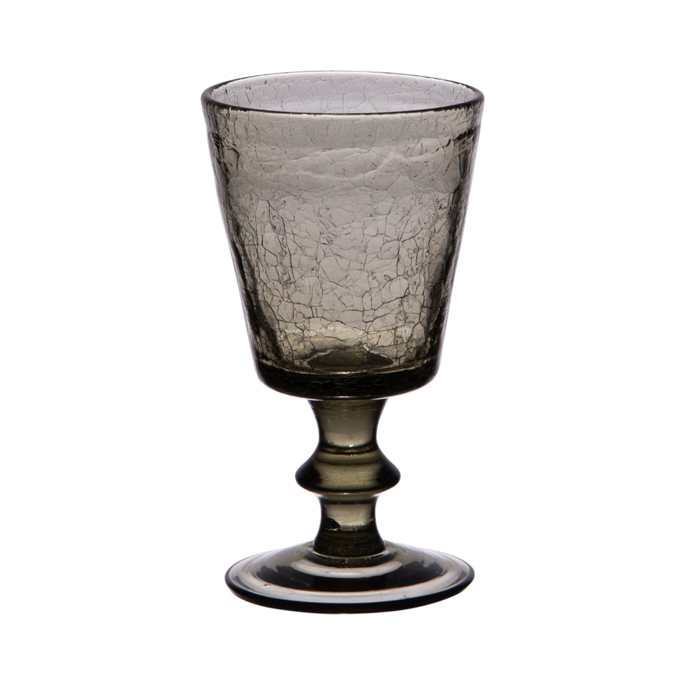 Verre à pied Lussan craquelé 17 cl gris (lot de 6) Table passion - Mathon - 1