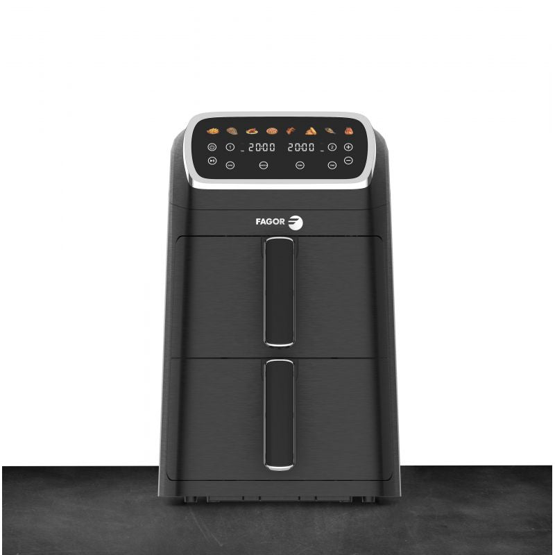 Friteuse à air chaud Air fryer double panier 8L 2600W Noir Fagor FG7503 Fagor - Mathon - 2