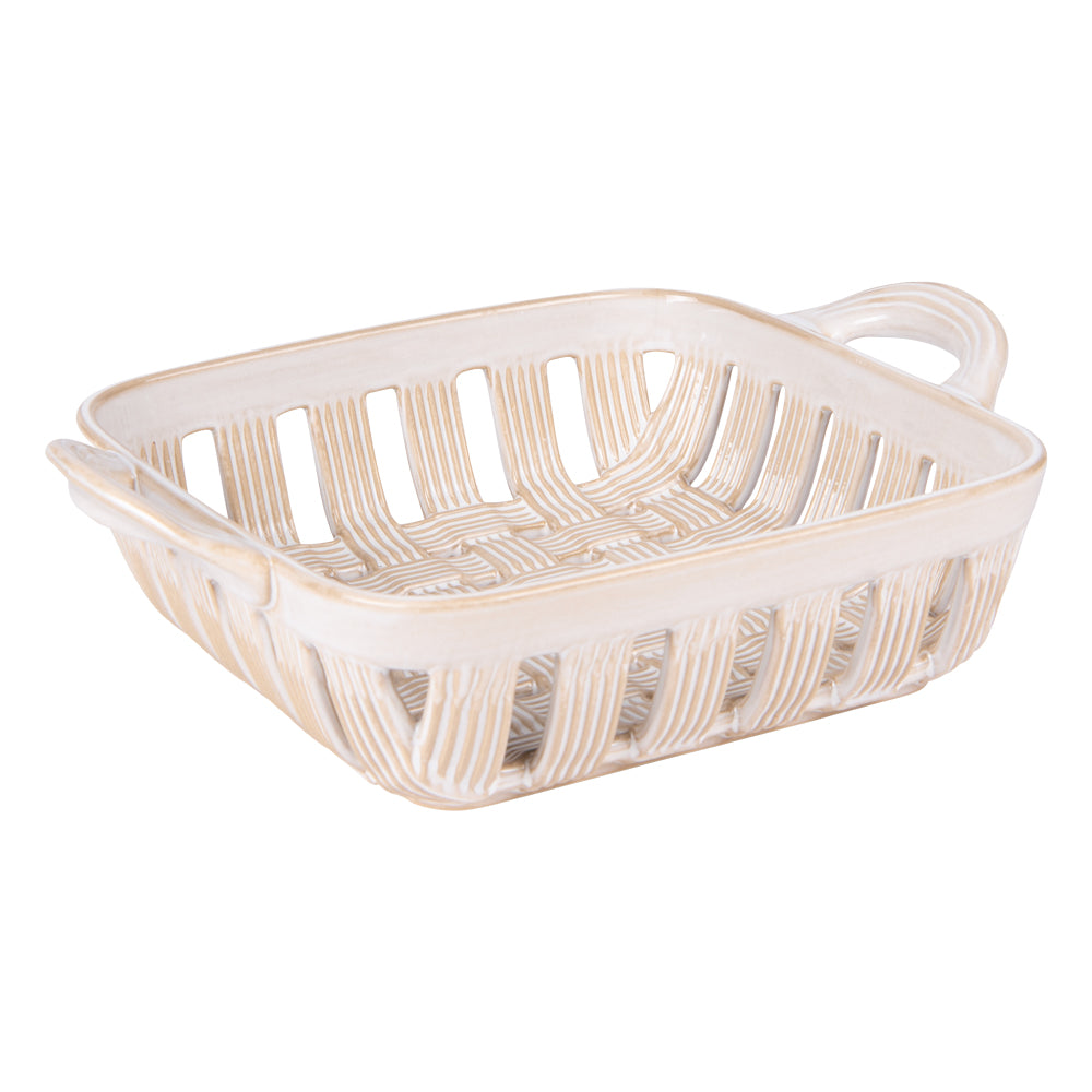 Corbeille Tressée beige 29x23 cm Table passion - Mathon - 1