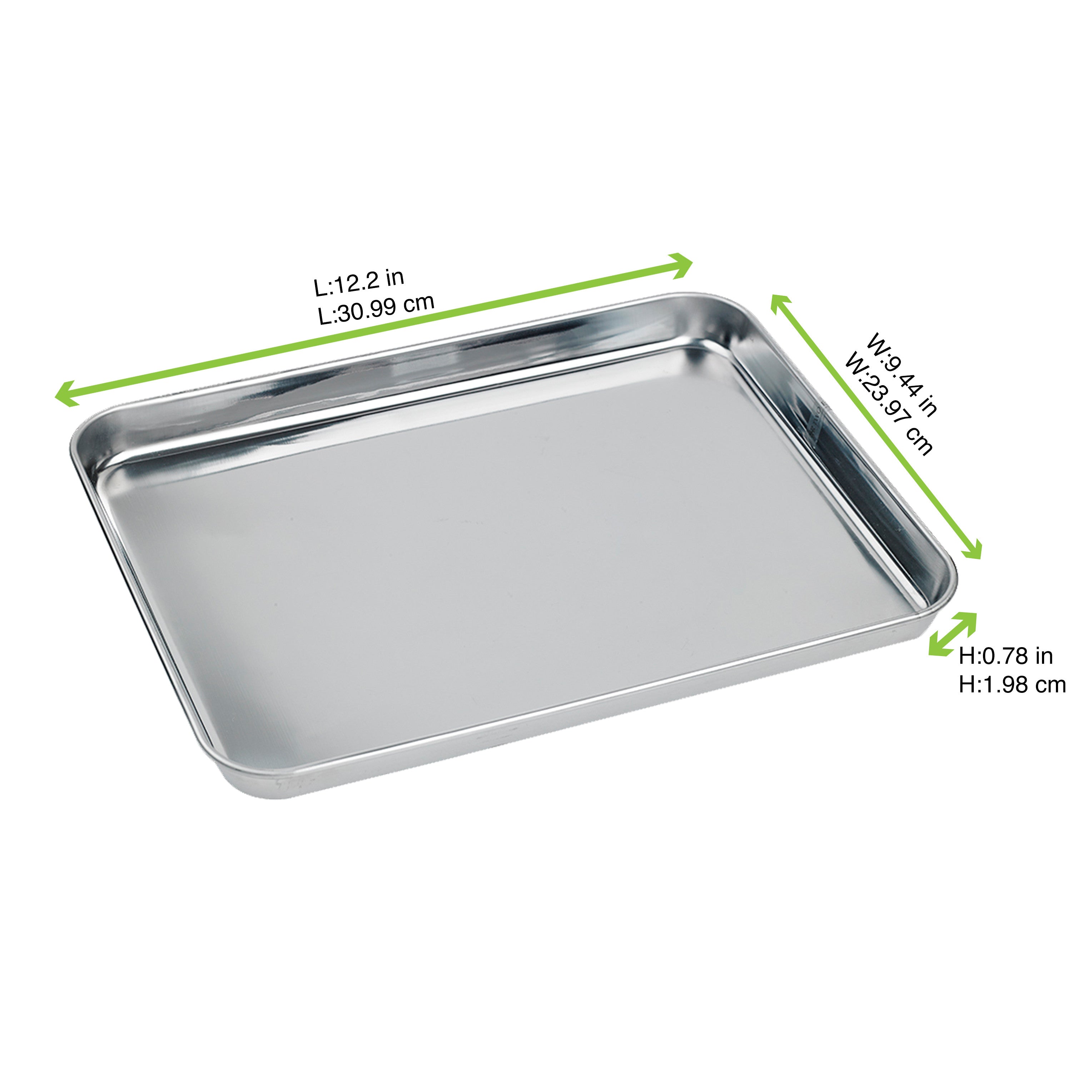 10Pcs - Plateau de service NoxTray en acier inoxydable  310x240x25mm FirstPack - Mathon