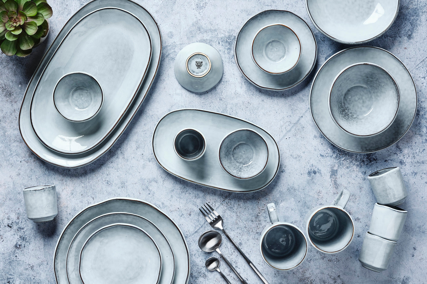 Assiette CLOUD Ø16cm - 6 pièces - Gris orage Björn - Mathon - 6