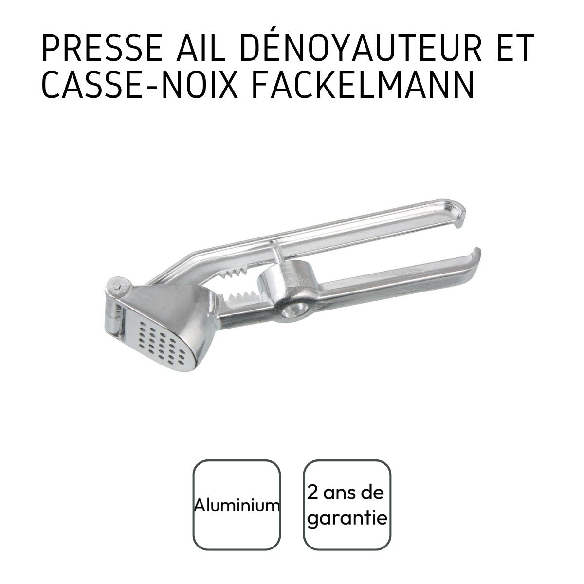 Presse-ail 3 en 1, dénoyauteur, casse-noix, presse-ail Fackelmann - Mathon - 4
