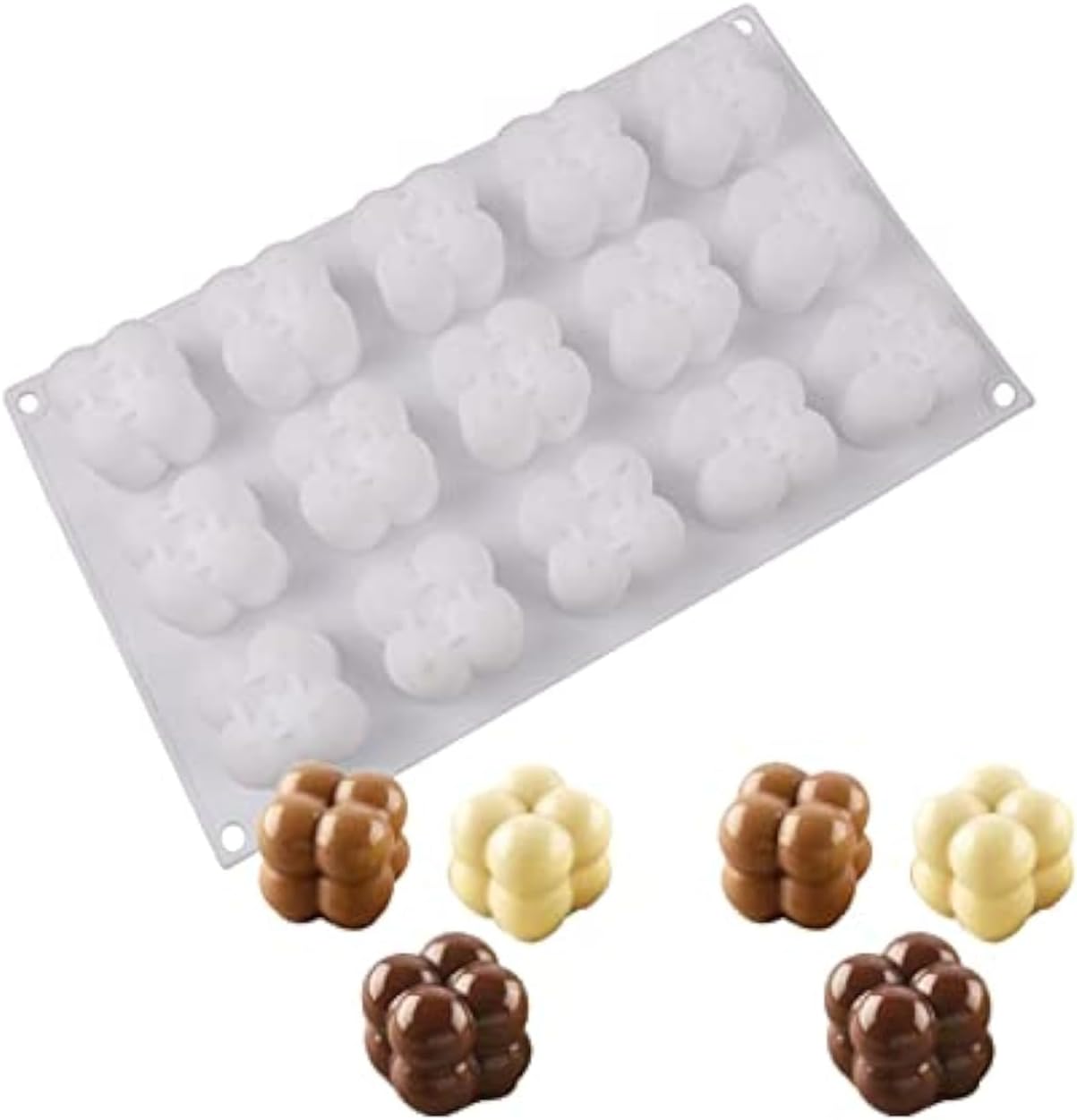 Moule de cuisson pour gâteau mousse 15 cavités en silicone Vendos85 - Mathon