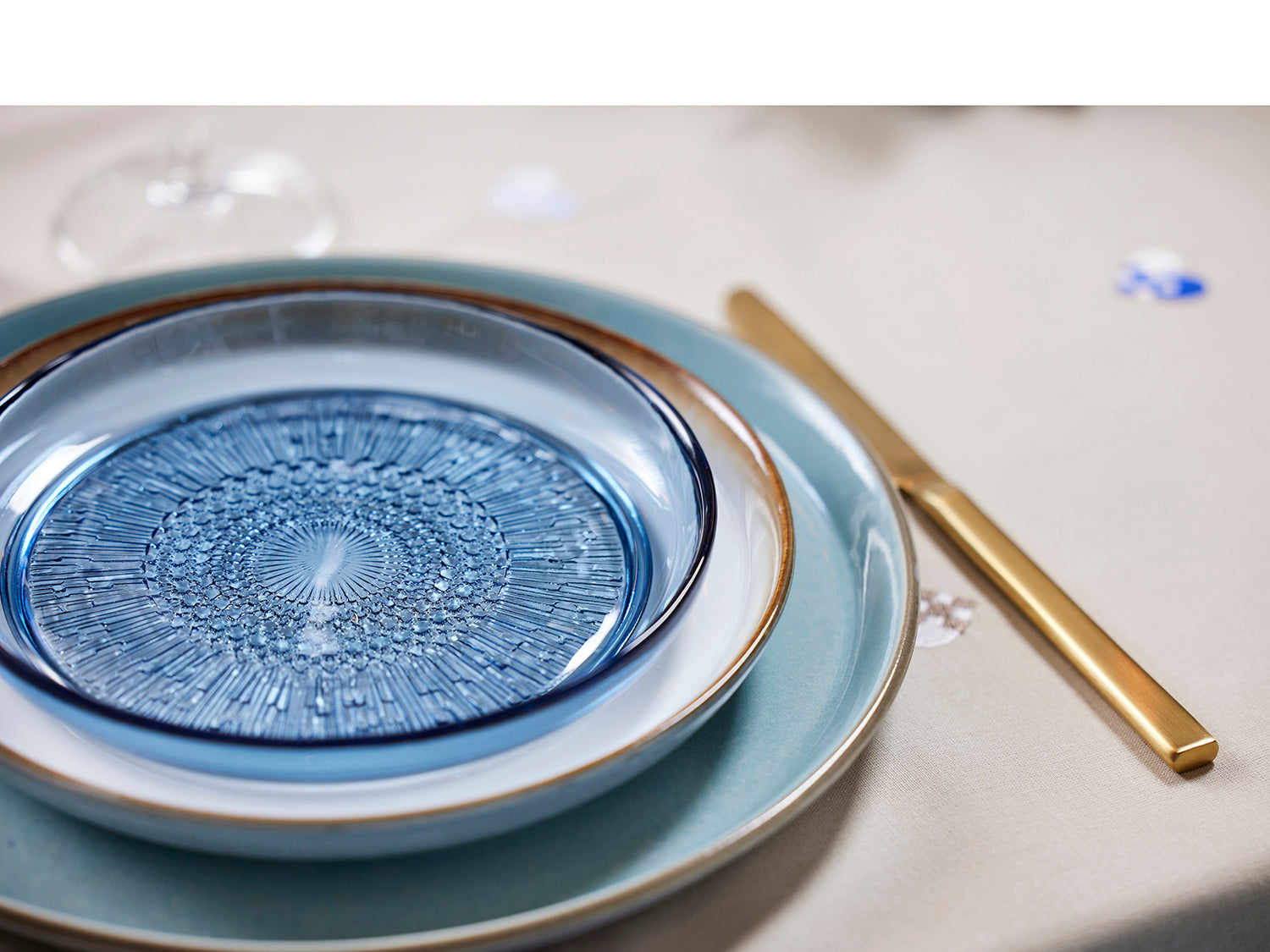 Assiette Kusintha en verre Bleu Bitz - Mathon - 8