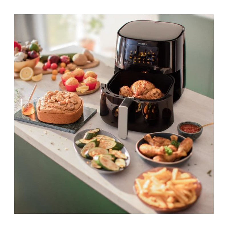 Friteuse Sans Huile   Airfryer Xl Série 3000 Hd9270/70, 1,2 Kg, Technologie Rapid Air, 7 Préréglages, Noir Philips - Mathon - 6
