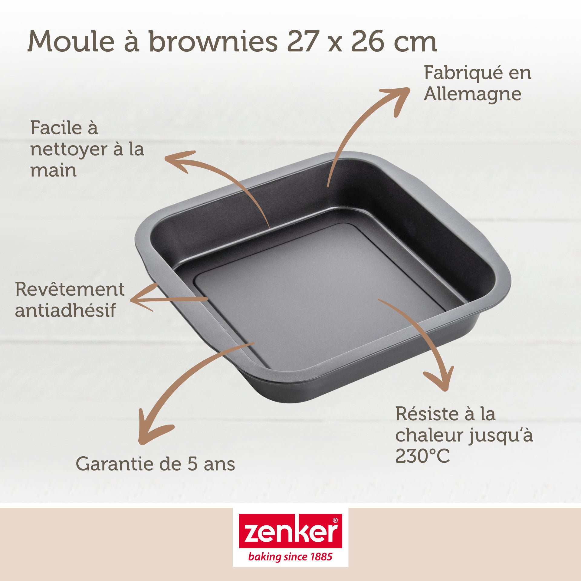 Moule à brownie 27 x 26 cm Zenker Special Creative Zenker - Mathon - 3