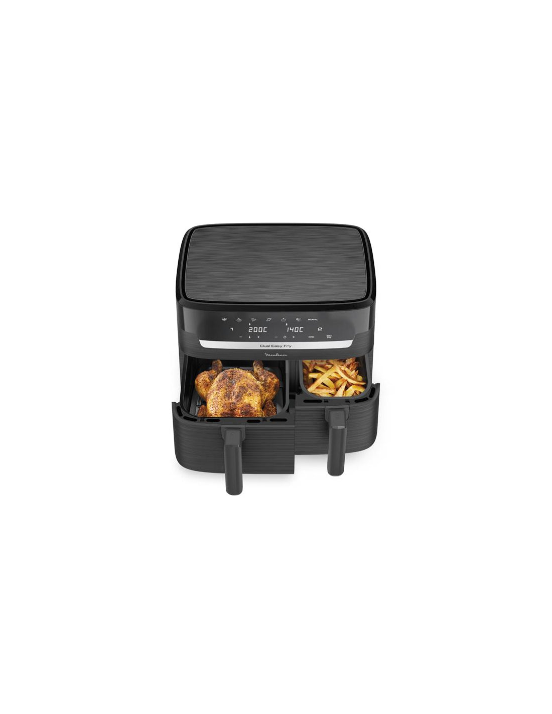 Friteuse à Air Chaud / Airfryer 8.3 L - Easy Fry Dual - Ez901h20 Moulinex - Mathon - 2
