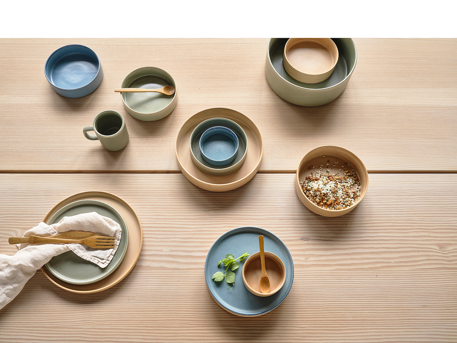 Lot de 2 bols FJORD 10cm en grès émaillé Bleu Villa Collection - Mathon - 6