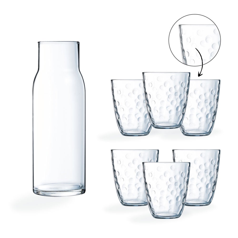 Ensemble carafe Funambule et 6 verres à eau Concepto 25 cl - Luminarc Luminarc - Mathon - 1