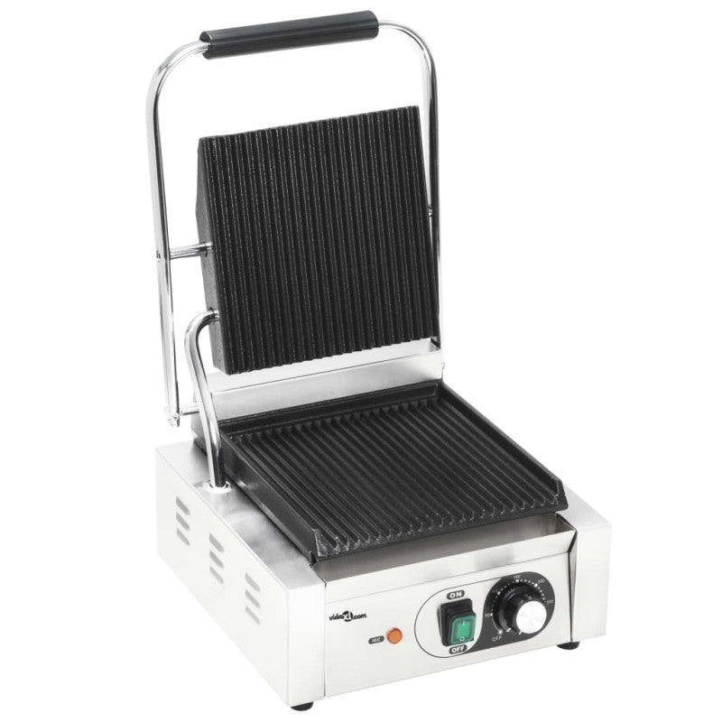 Grill Pour Panini Rainuré Acier Inoxydable 1800 W 31x30,5x20 Cm VIDAXL - Mathon - 3