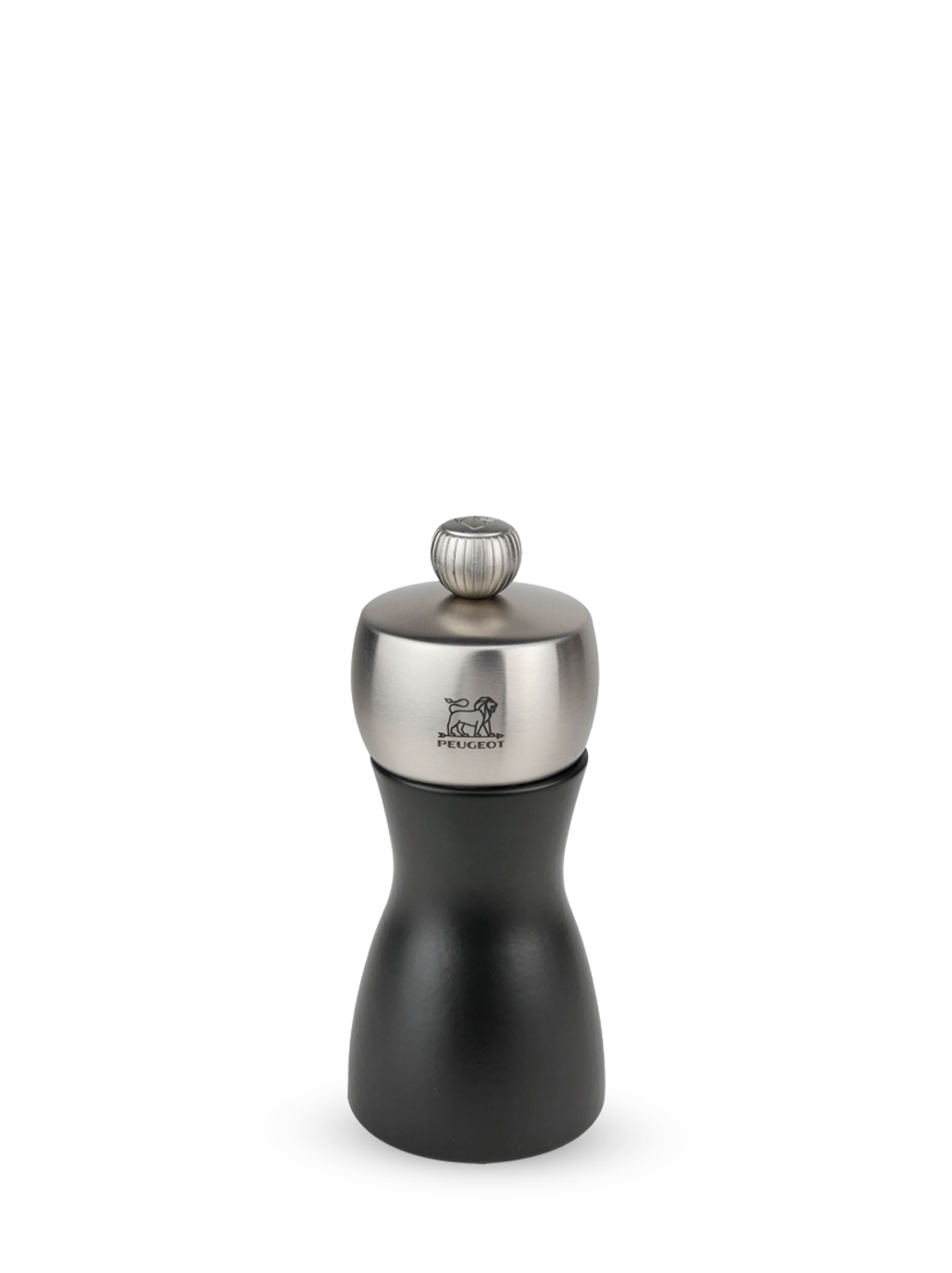 Fidji Moulin à poivre manuel en bois et inox couleur noir 12 cm Peugeot - Mathon - 1