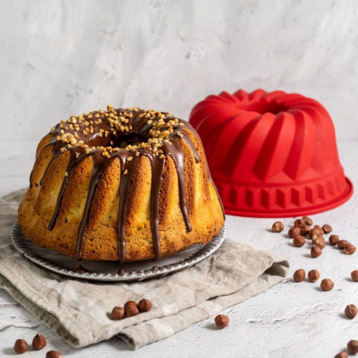 Lot de 2 moules à kouglofs en silicone 21,5 cm Dr. Oetker Flexxibel Love Dr. Oetker - Mathon - 2