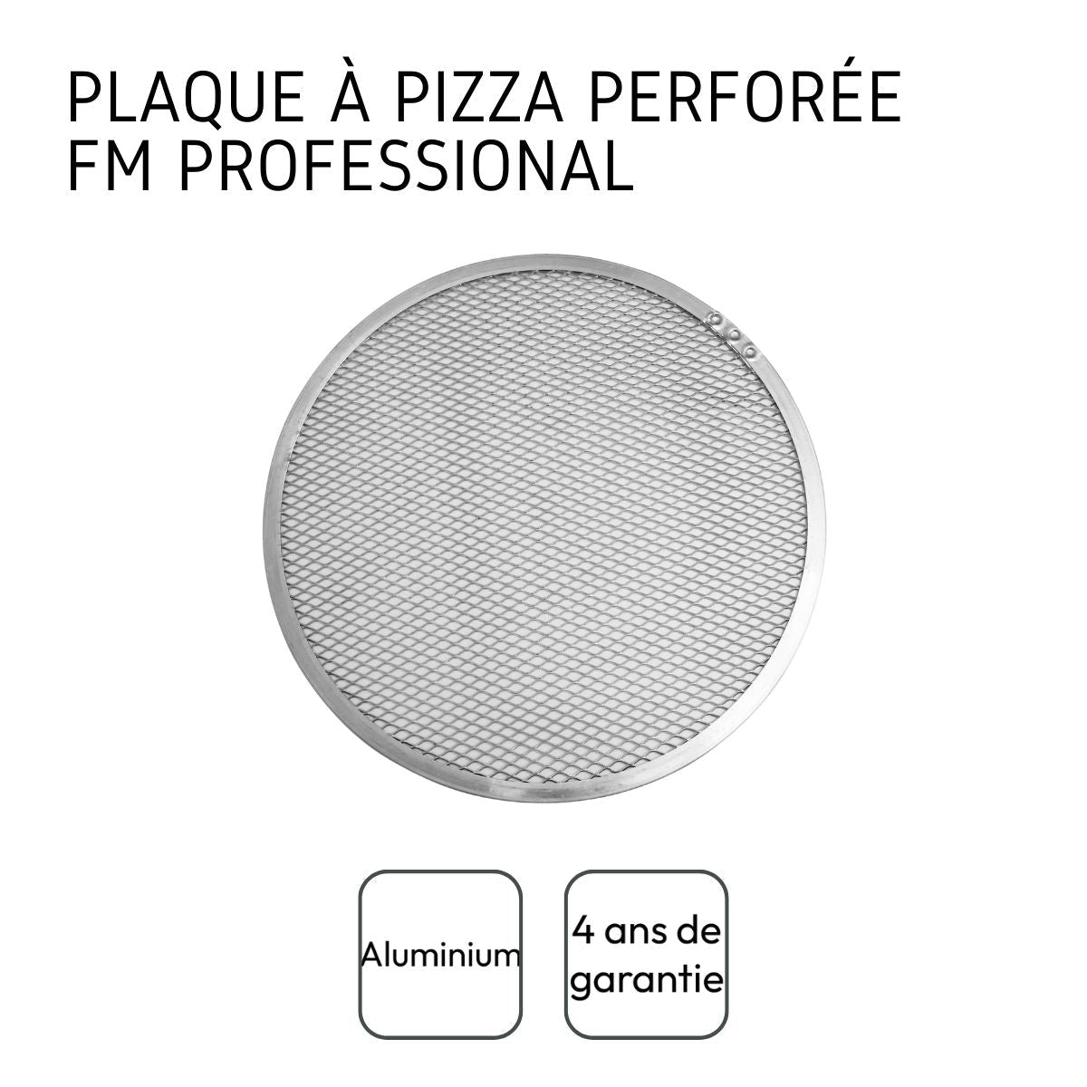 Plaque à pizza surgelée perforée en alu 33 cm FM Professional - Mathon - 4