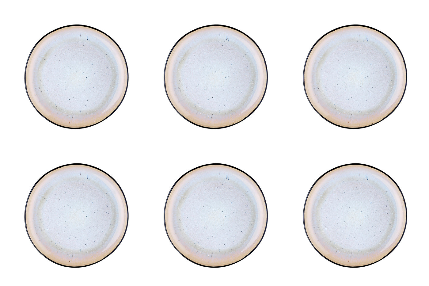 Lot de 6 assiettes à dessert en grès blanc D21.5 Björn - Mathon - 1