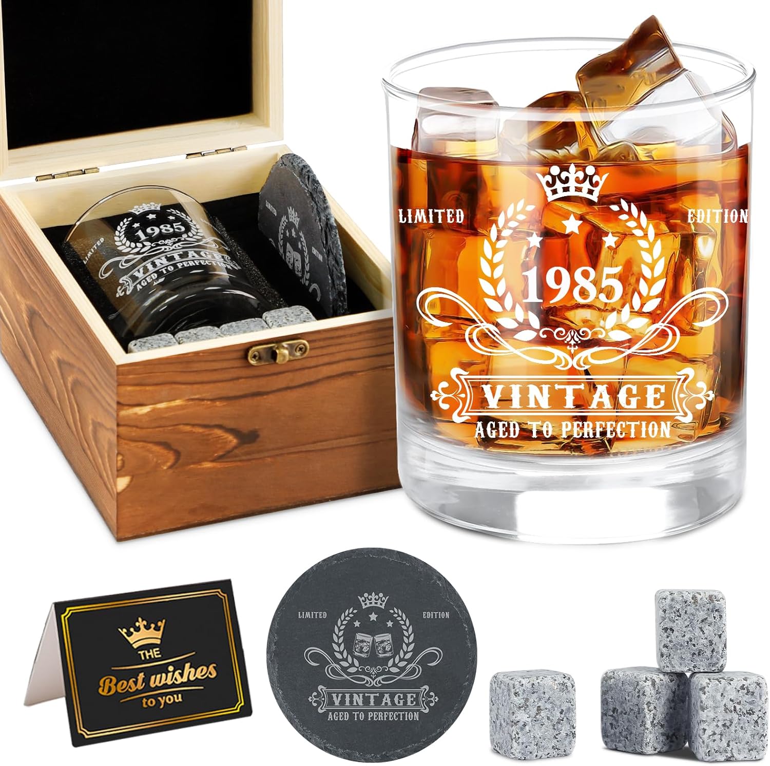Coffret Whisky 40 ans Homme 1985 Cadeau Luxe Vendos85 - Mathon