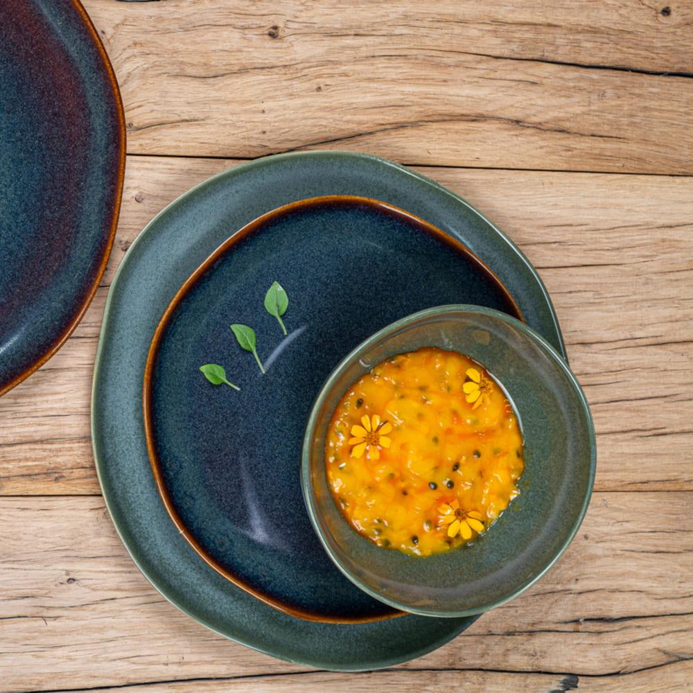 Assiette à dessert Symphony bleu 21 cm (lot de 6) Table passion - Mathon - 2