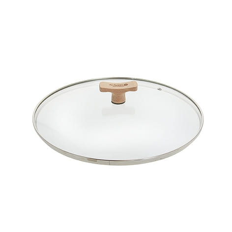 Couvercle verre 24 cm bouton bois de hêtre De Buyer - Mathon - 1