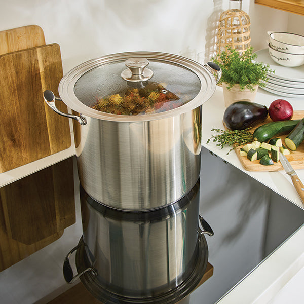 Couvercle en verre et inox multidiamètre 24, 26 et 28 cm  Mathon - Mathon - 4