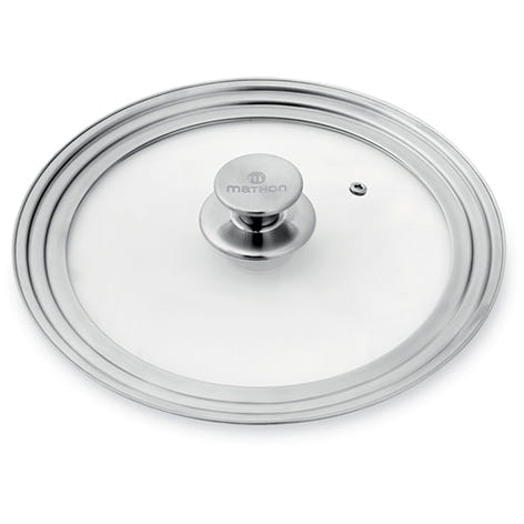 Couvercle en verre et inox multidiamètre 24, 26 et 28 cm  Mathon - Mathon - 1