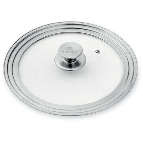 Couvercle en verre et inox multidiamètre 28, 30 et 32 cm  Mathon - Mathon - 1