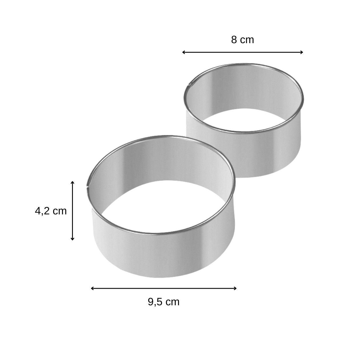 Lot de 2 emporte-pièces ronds pour beignets en inox Zenker Emporte-pièces Zenker - Mathon - 3
