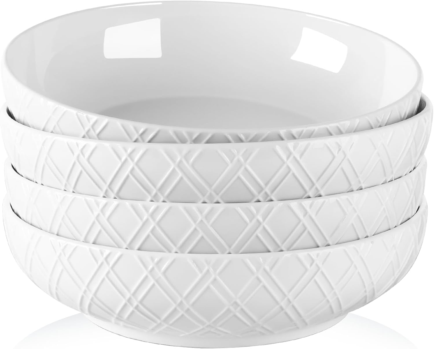 Bols à pâtes 1200 ml en porcelaine avec design carreaux Vendos85 - Mathon