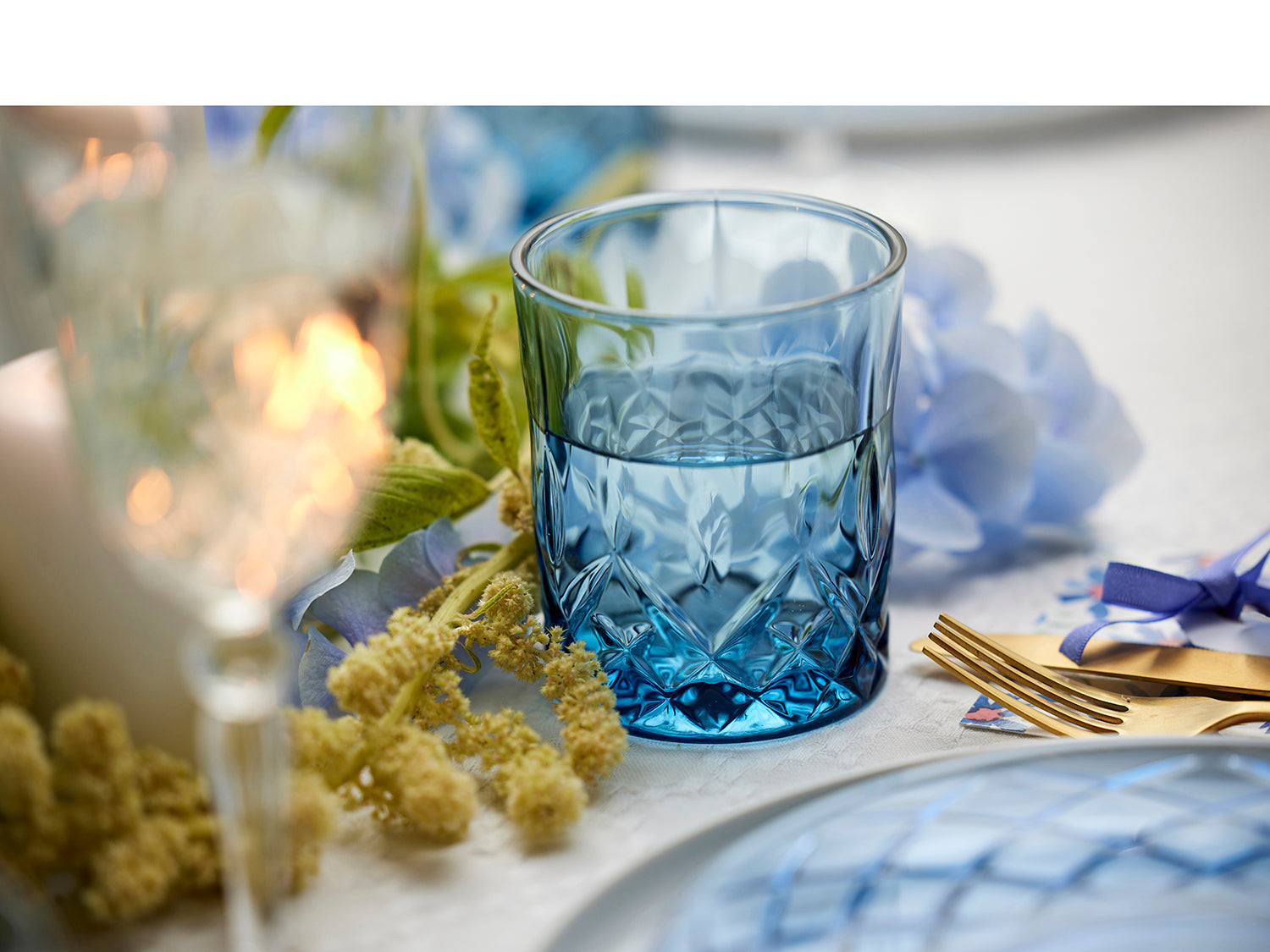 Set de 4 verres à shot SORRENTO  8cl Bleu Lyngby Glas - Mathon - 8