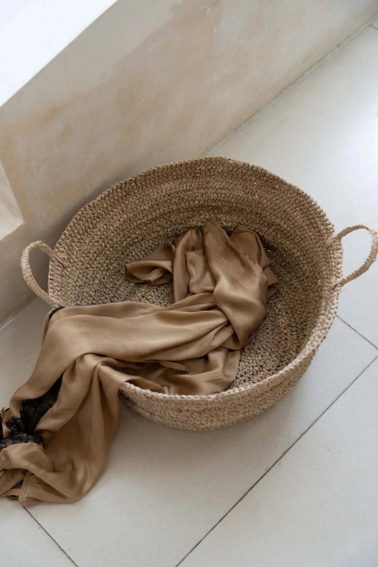 Le Panier En Raphia - Naturel - L Bazar Bizar - Mathon - 2