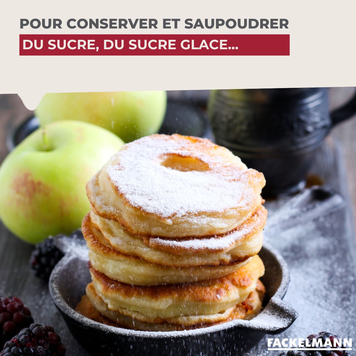 Saupoudreuse en verre et couvercle inox 14 cm  Basic Fackelmann - Mathon - 5