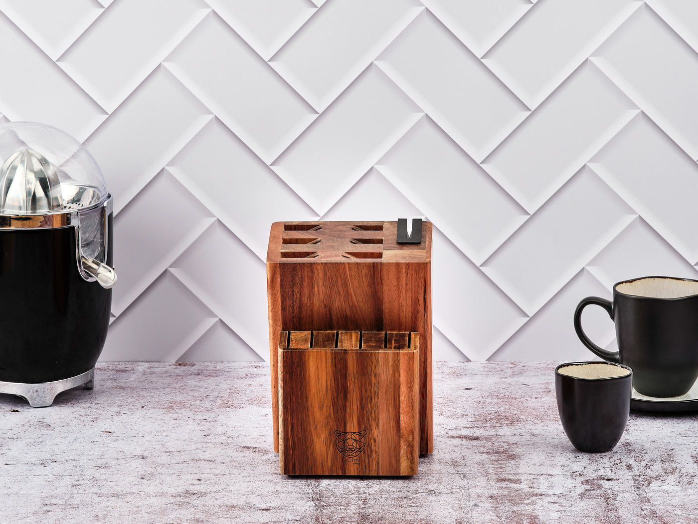 Lot de 14 couteaux de cuisine en inox noir D Björn - Mathon - 6