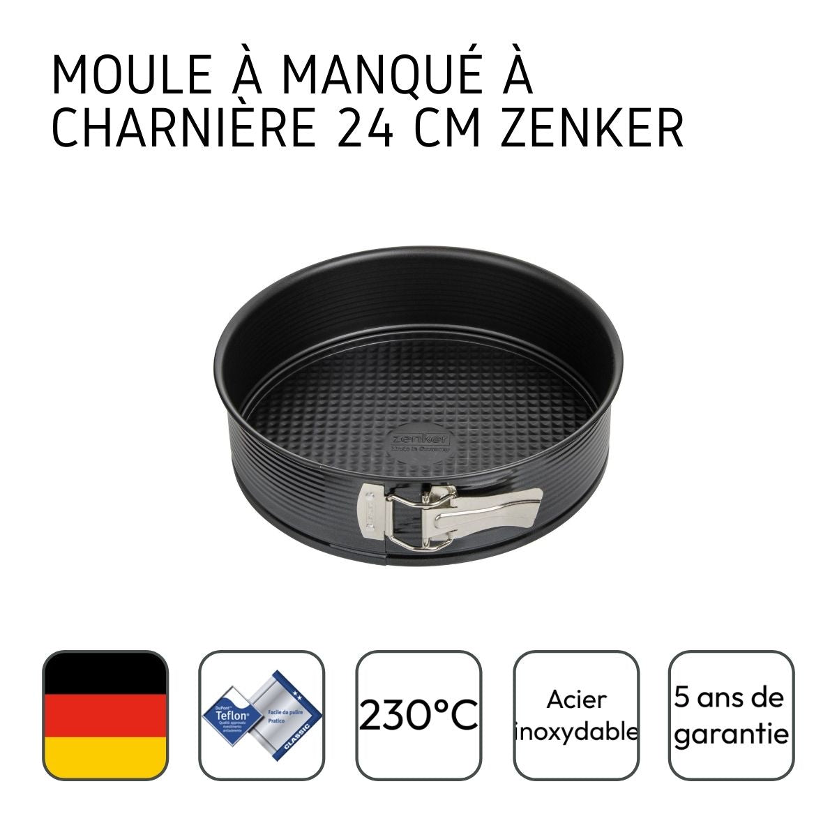 Moule à manqué à charnière 24 cm Zenker Black Metallic Zenker - Mathon - 9