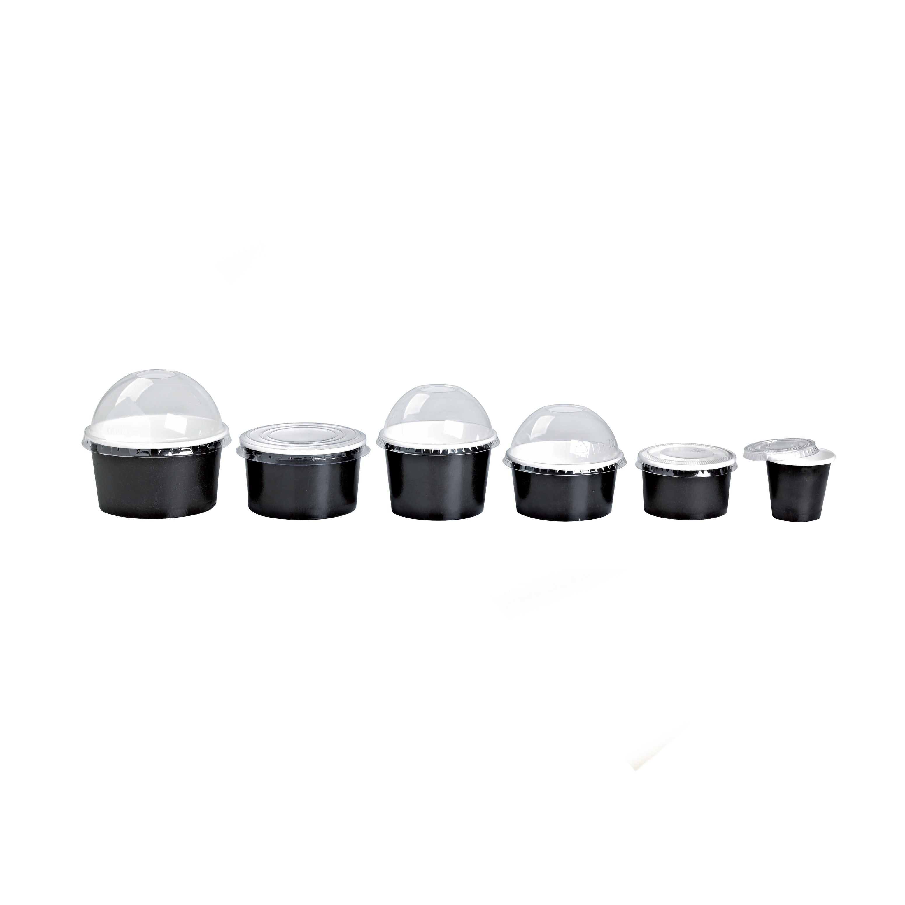 50Pcs - Pot carton noir chaud et froid  H44mm 130ml FirstPack - Mathon - 2