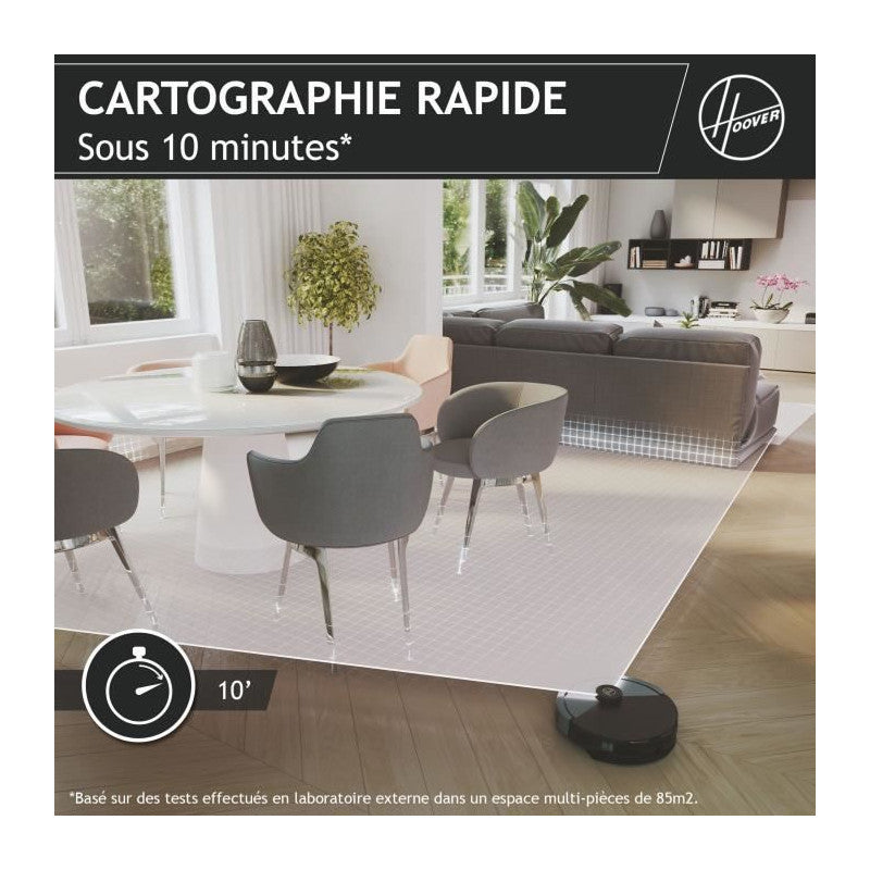 Hg430h Hydro Robot Aspirateur Laveur - Puissant 4000pa - Tous Sols - Navigation Laser -capteur D