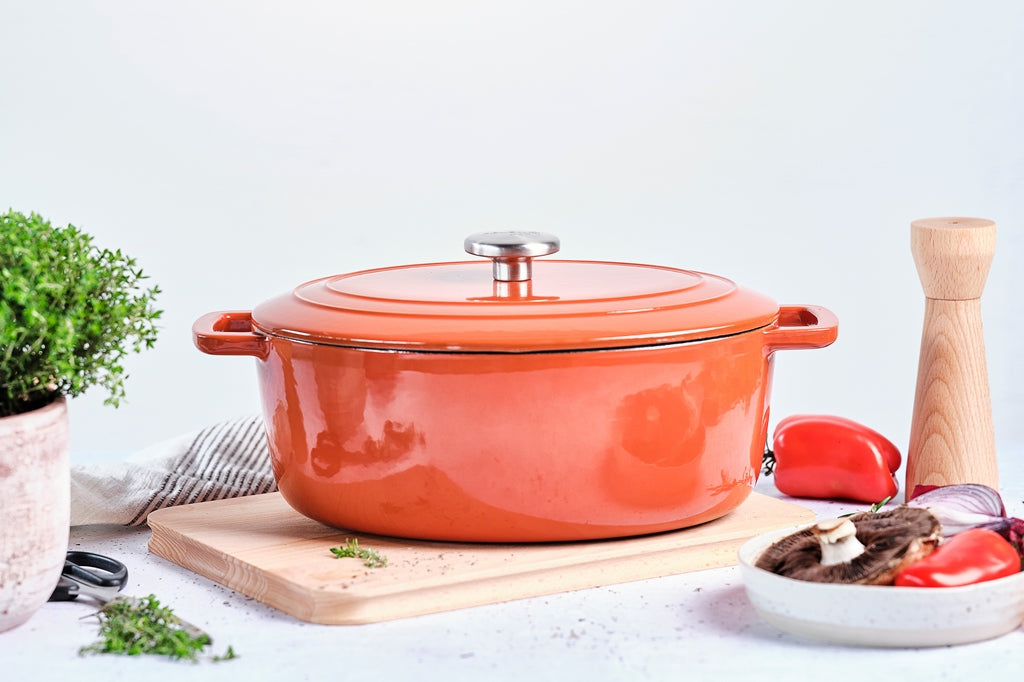 Cocotte ovale en Fonte émaillée, FONTESTIC, Rouille, 31x24 cm Cosy & Trendy - Mathon - 4