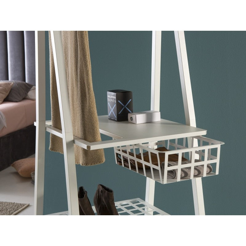 Portant à vêtements sur roulettes en métal, blanc, urban Don Hierro - Mathon - 4