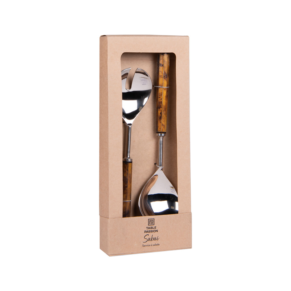 Service à salade 2 pièces Sabaï Table passion - Mathon - 3