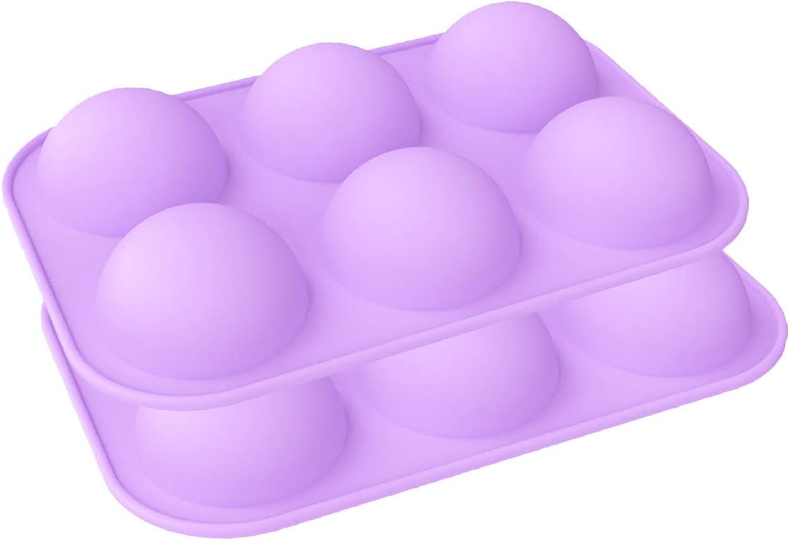 2 Moule Silicone Demi-Sphère violet Vendos85 - Mathon