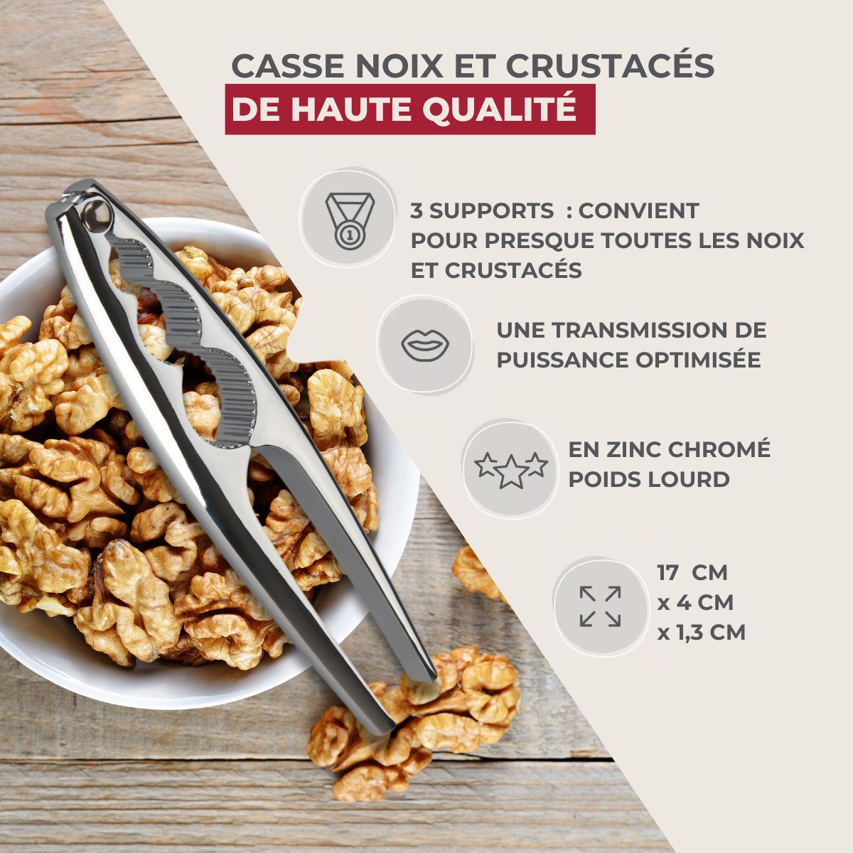 Casse noix et crustacés  Basic Fackelmann - Mathon - 3