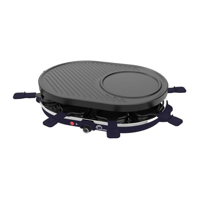 Appareil A Raclette - Little Balance - Multi Cheese - 1200 W - 8 Personnes - Grill / Crepe Amovible - Bleu Nuit Little Balance - Mathon - 1
