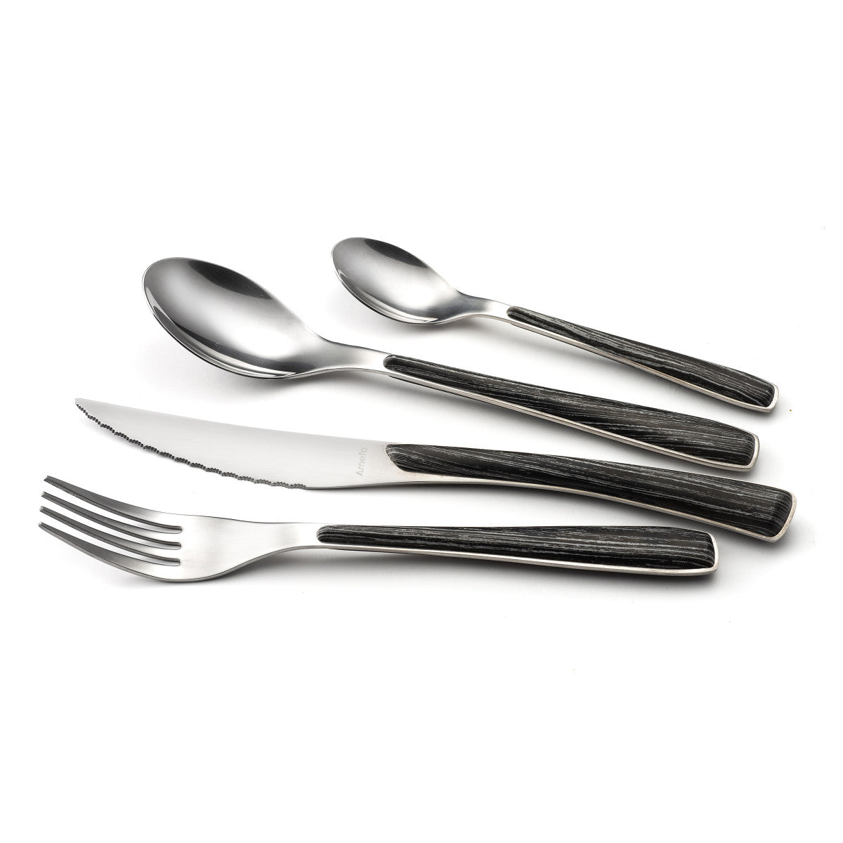 Zéphyr Nature - Ménagère 24 pièces Ebène Amefa - Mathon - 2