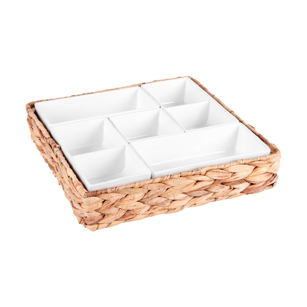 Service apéritif Tatonka tressé 8 pièces carré Table passion - Mathon - 1