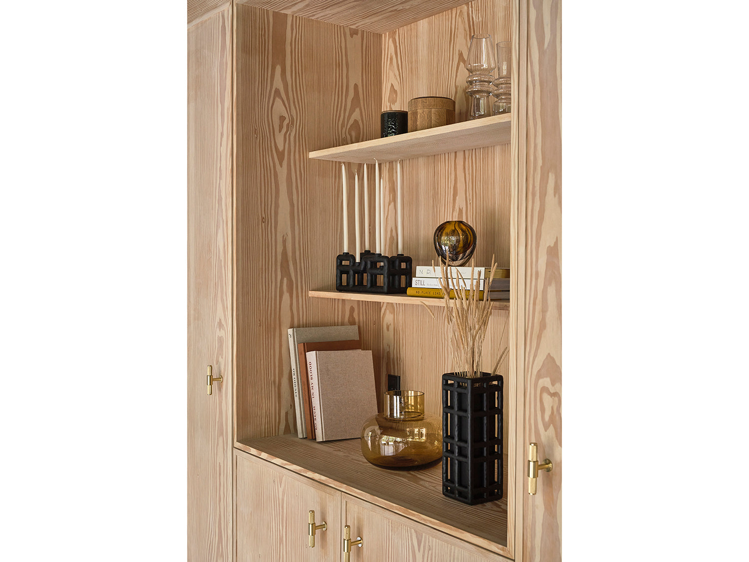 Bougeoir Lyst en Polyrésine Noir Villa Collection - Mathon - 9