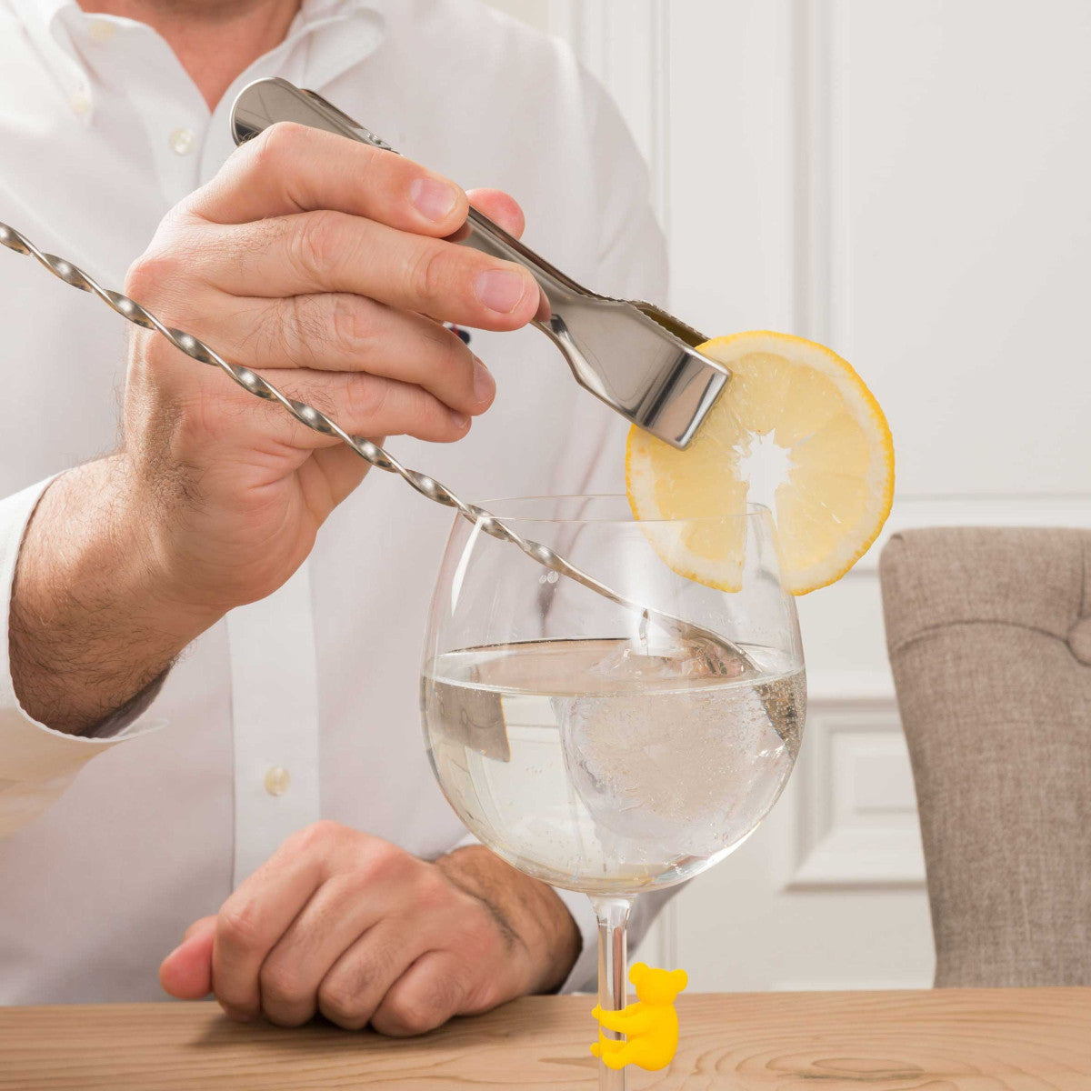 Chill - Pince à glaçon avec 4 glaçons en inox Koala - Mathon - 4